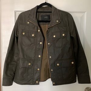 J. Crew Women’s Downtown Field Jacket- Waxed Cotton l